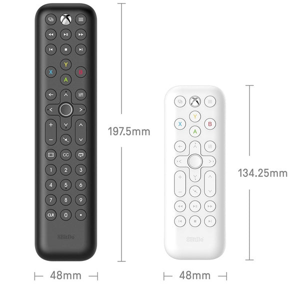 8BitDo Backlit Key Media Remote Control For Xbox, Style: Long Version (Black)