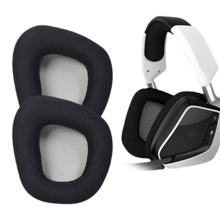2 PCS Replacement Earpads for Corsair Void Pro Elite,Style: Black Ice Sensory Leather