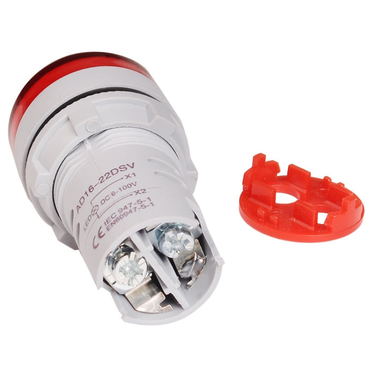 2 PCS DC Voltage Signal Indicator 22mm Round 6-100V Universal Voltmeter(ST16VD-04 Green)