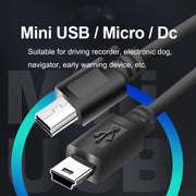 2 PCS USB Car Charge 12V To 5V Navigation Instrument Reduction Line(Android Right Bend)