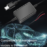 2 PCS USB Car Charge 12V To 5V Navigation Instrument Reduction Line(Mini Left Bend)