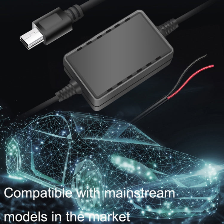 2 PCS USB Car Charge 12V To 5V Navigation Instrument Reduction Line(Mini Right Bend)