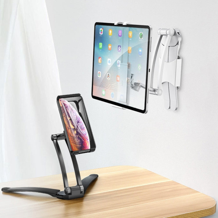 PB-41E Desktop Phone Tablet Lazy Folding Stand(Silver)