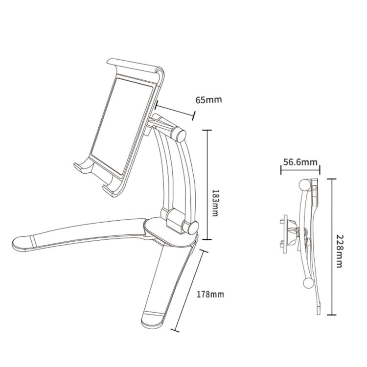 PB-41E Desktop Phone Tablet Lazy Folding Stand(Silver)