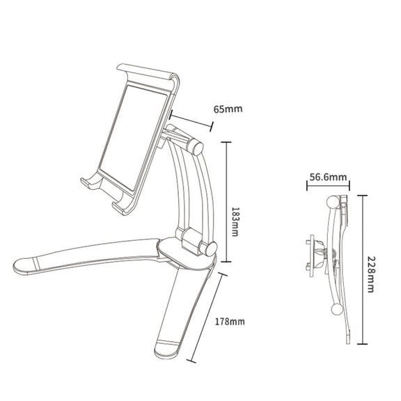 PB-41E Desktop Phone Tablet Lazy Folding Stand(Silver)