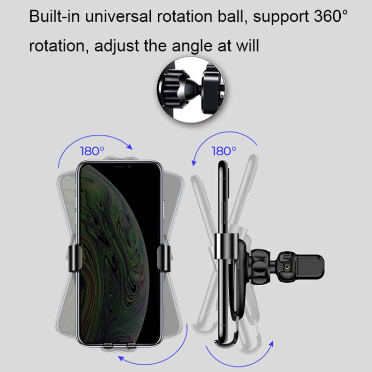 Universal Metal Gravity Car Phone Holder(Grey)