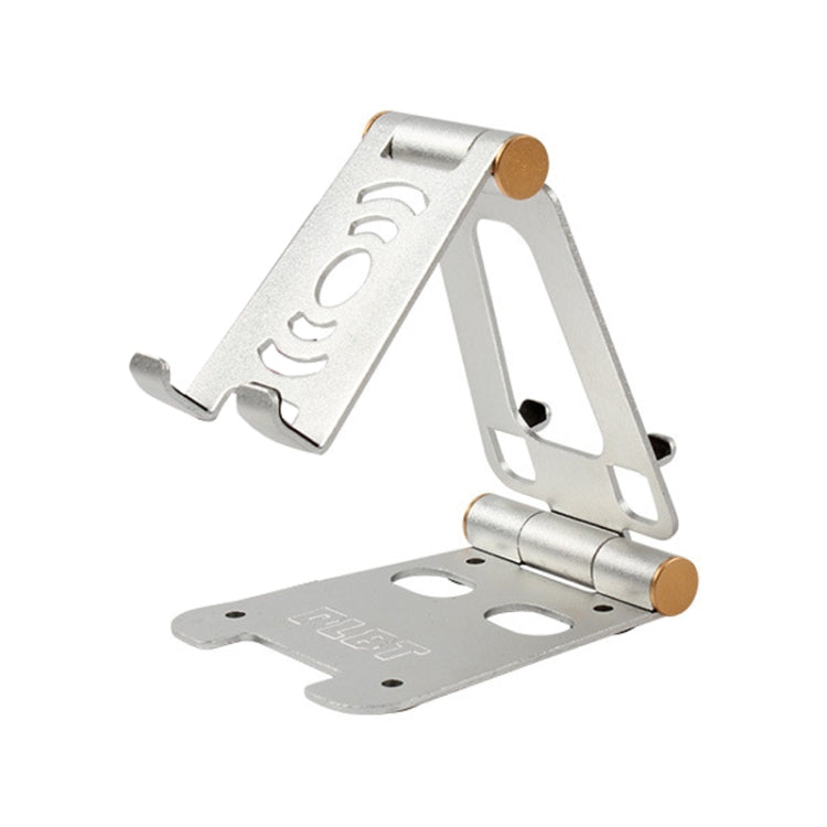 XY-02 Folding Live Aluminum Alloy Desktop Tablet Computer Mobile Phone Bracket(Silver)