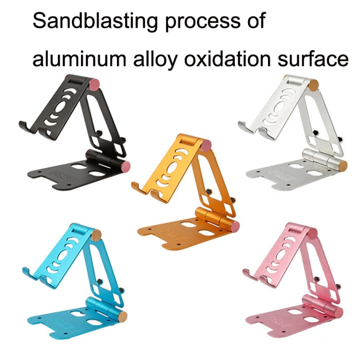 XY-02 Folding Live Aluminum Alloy Desktop Tablet Computer Mobile Phone Bracket(Silver)