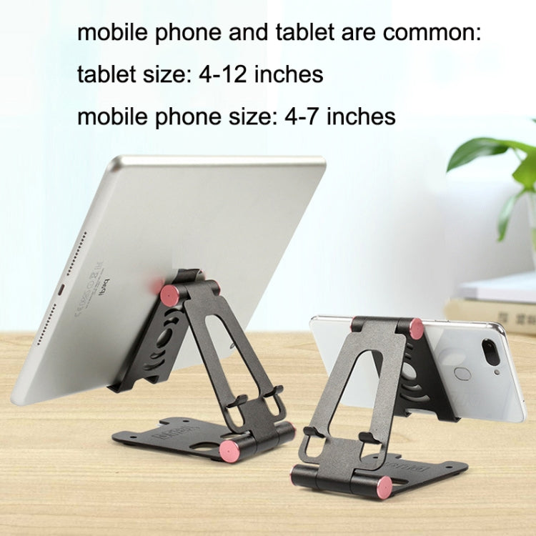 XY-02 Folding Live Aluminum Alloy Desktop Tablet Computer Mobile Phone Bracket(Silver)