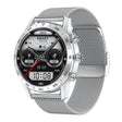 LOANIY DT70 Analog Digital Dual Display Smart Call Watch(Silver Steel)