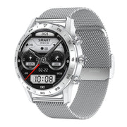 LOANIY DT70 Analog Digital Dual Display Smart Call Watch(Silver Steel)