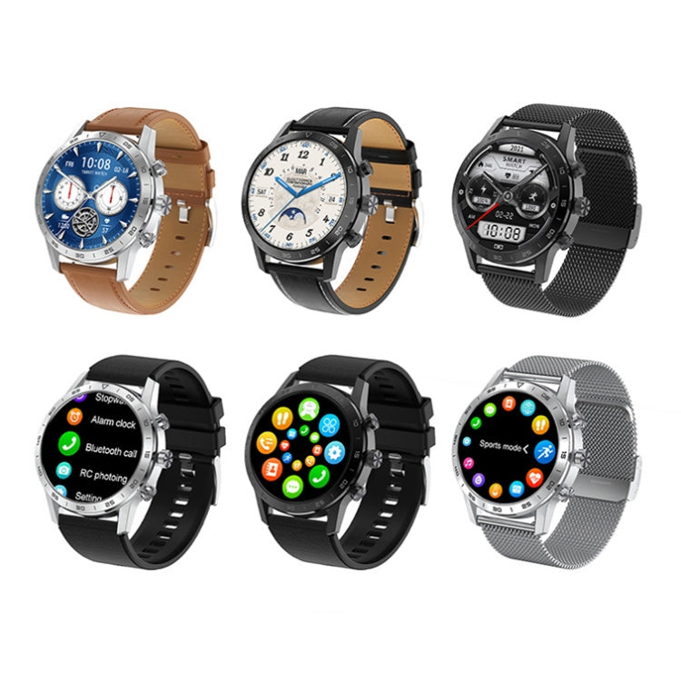 LOANIY DT70 Analog Digital Dual Display Smart Call Watch(Silver Steel)