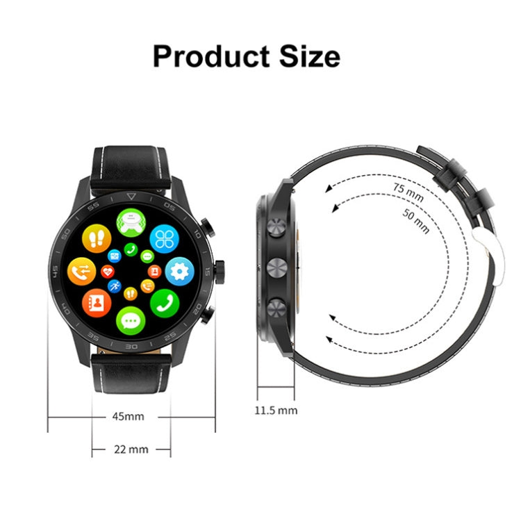 LOANIY DT70 Analog Digital Dual Display Smart Call Watch(Silver Steel)