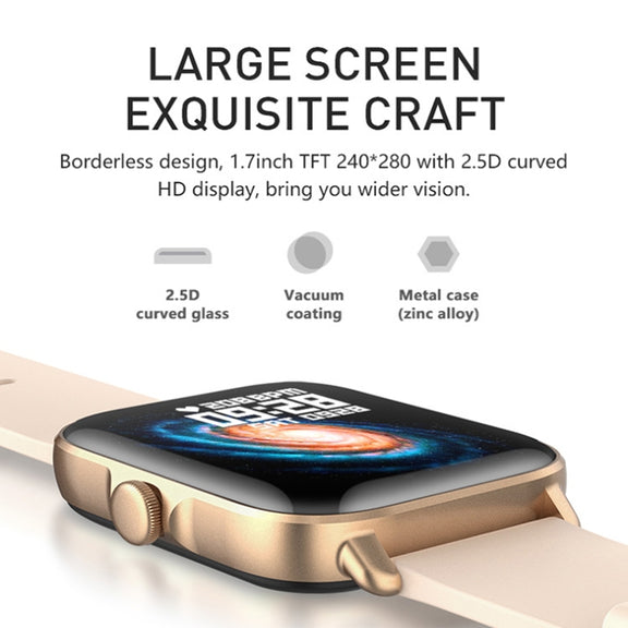 LOANIY Y22 Heart Rate Monitoring Smart Bluetooth Watch, Color: Black