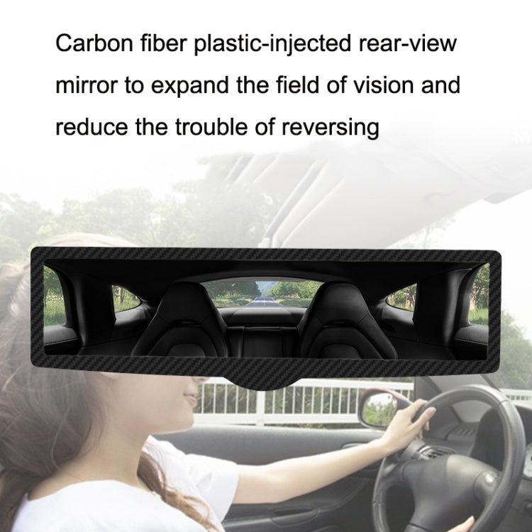 CZC-255 Carbon Fiber Indoor Rearview Mirror Modified Suction Cup Endoscope Auxiliary Mirror(White Mirror)