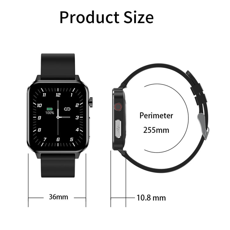 LOANIY E86 1.7 Inch Heart Rate Monitoring Smart Bluetooth Watch, Color: Blue