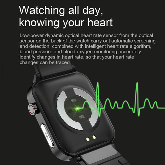 LOANIY E86 1.7 Inch Heart Rate Monitoring Smart Bluetooth Watch, Color: Blue