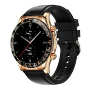 LOANIY E18 Pro Smart Bluetooth Calling Watch with NFC Function, Color: Gold Silicone
