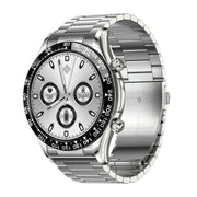 LOANIY E18 Pro Smart Bluetooth Calling Watch with NFC Function, Color: Black Silver Steel