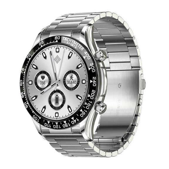 LOANIY E18 Pro Smart Bluetooth Calling Watch with NFC Function, Color: Black Silver Steel