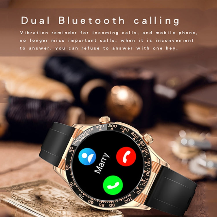 LOANIY E18 Pro Smart Bluetooth Calling Watch with NFC Function, Color: Black Silver Steel