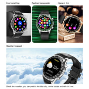 LOANIY E18 Pro Smart Bluetooth Calling Watch with NFC Function, Color: Black Silver Steel