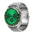 LOANIY E18 Pro Smart Bluetooth Calling Watch with NFC Function, Color: Green Silver Steel - Smart Watches by LOANIY