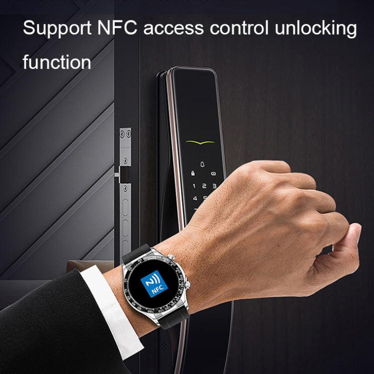 LOANIY E18 Pro Smart Bluetooth Calling Watch with NFC Function, Color: Gold Steel
