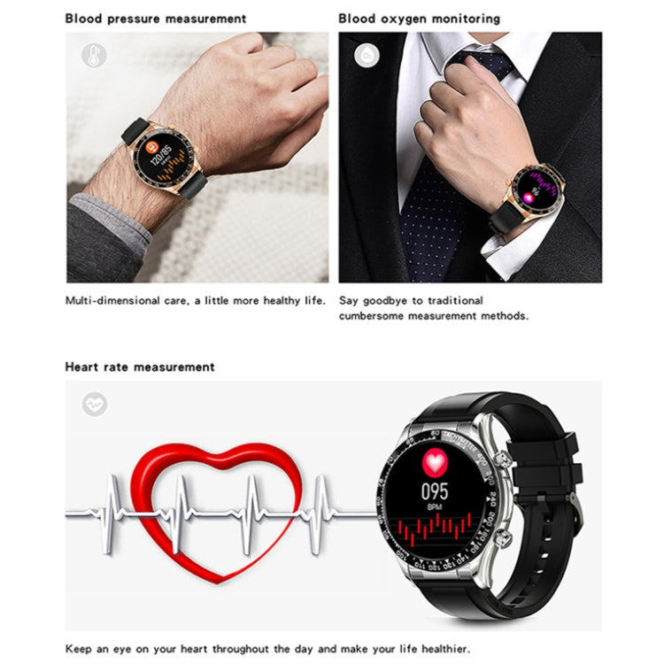 LOANIY E18 Pro Smart Bluetooth Calling Watch with NFC Function, Color: Gold Steel