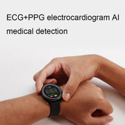 LOANIY E80 1.3 Inch Heart Rate Detection Smart Watch, Color: Black Silicone