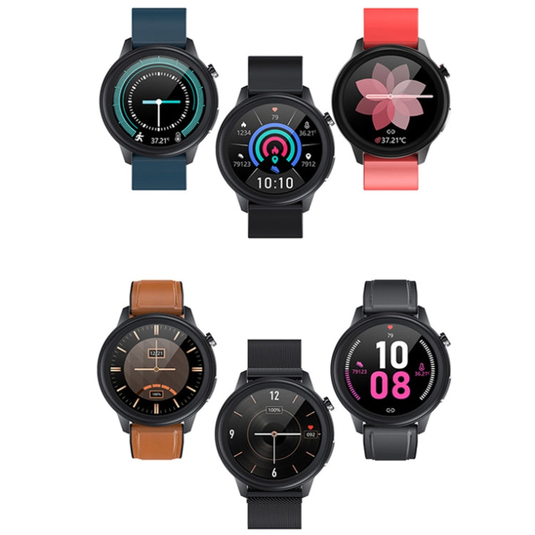 LOANIY E80 1.3 Inch Heart Rate Detection Smart Watch, Color: Red Silicone