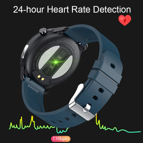 LOANIY E80 1.3 Inch Heart Rate Detection Smart Watch, Color: Red Silicone