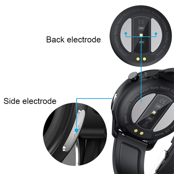 LOANIY E80 1.3 Inch Heart Rate Detection Smart Watch, Color: Red Silicone