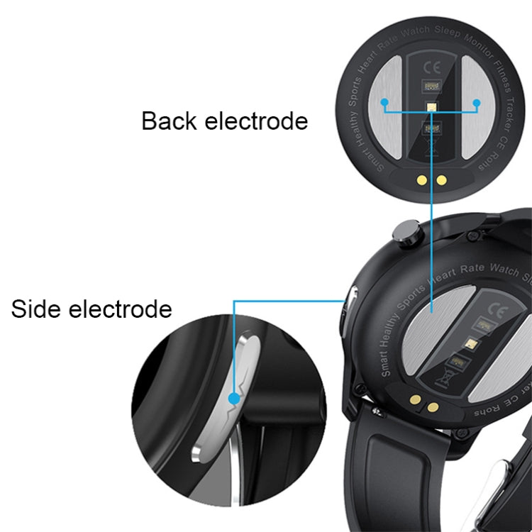 LOANIY E80 1.3 Inch Heart Rate Detection Smart Watch, Color: Red Silicone