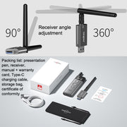 ASiNG A10 Green Light PPT Page Turning Pen Remote Control Presentation Pen, Capacity: 128M (Gray)