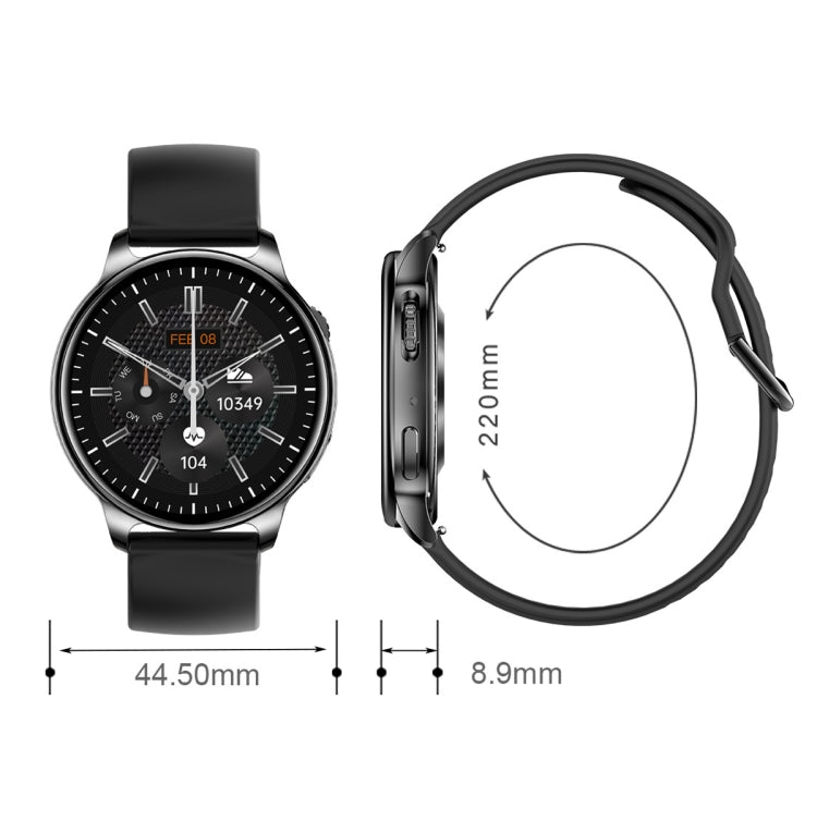 Wearkey Y22 1.32 Inch Bluetooth Calling Smart Watch with Rotary Button(Silver Gray)