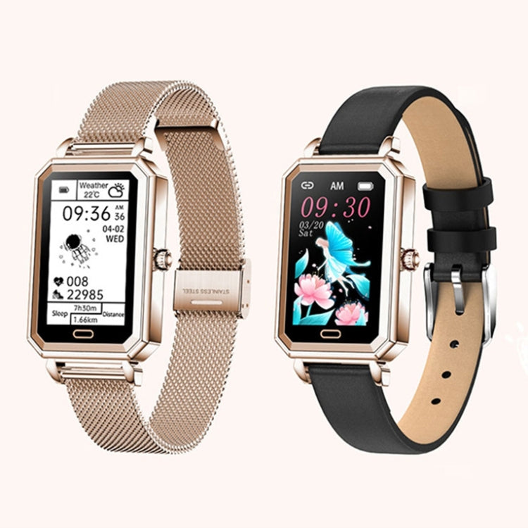 LOANIY HT2 1.28 Inch Heart Rate Detection Pedometer Smart Watch, Color: Gold Steel