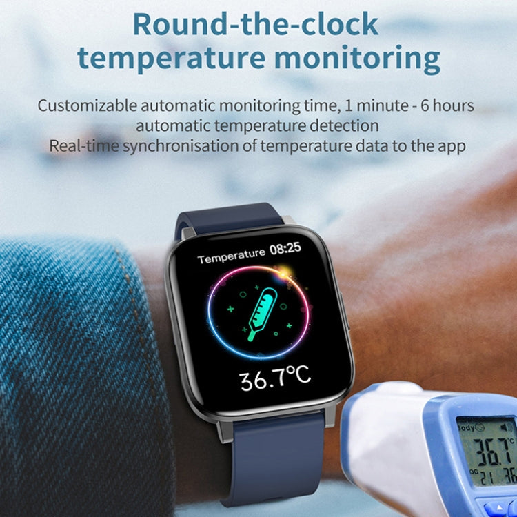LOANIY F60 1.7 Inch Body Temperature Detection Smart Watch(Grey)