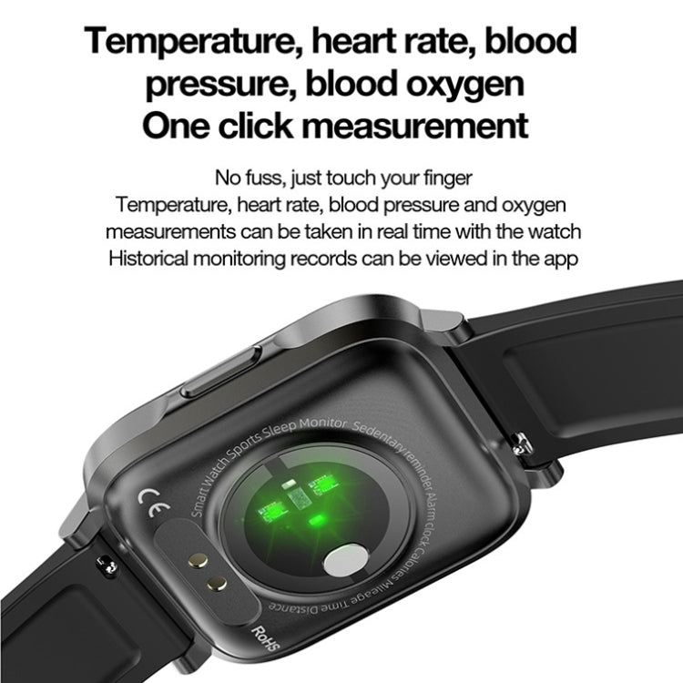 LOANIY F60 1.7 Inch Body Temperature Detection Smart Watch(Grey)