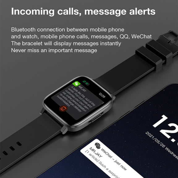 LOANIY F60 1.7 Inch Body Temperature Detection Smart Watch(Grey)