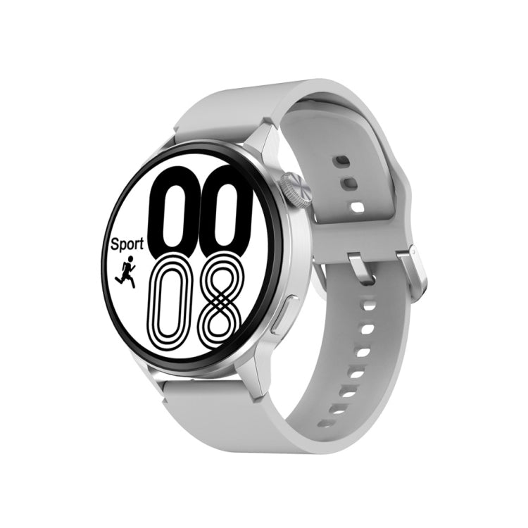 Wearkey DT4+ 1.36 Inch HD Screen Smart Call watch with NFC Function, Color: Silver Silicone