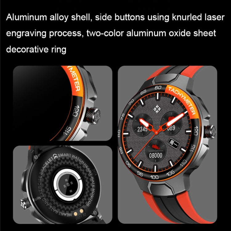 Wearkey E15 1.28 Inch Smart Heart Rate Monitoring Touch Screen Watch(Orange)