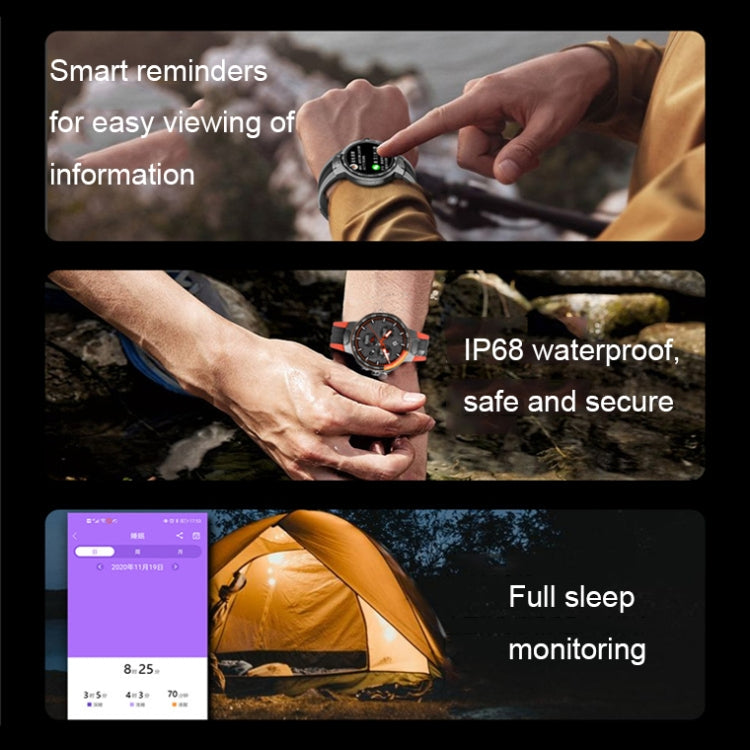 Wearkey E15 1.28 Inch Smart Heart Rate Monitoring Touch Screen Watch(Orange)