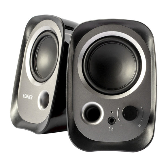 2 PCS Edifier R12U Subwoofer Mobile Phone Mini Desktop Computer USB Audio(Black)