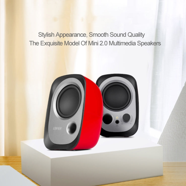 2 PCS Edifier R12U Subwoofer Mobile Phone Mini Desktop Computer USB Audio(White)