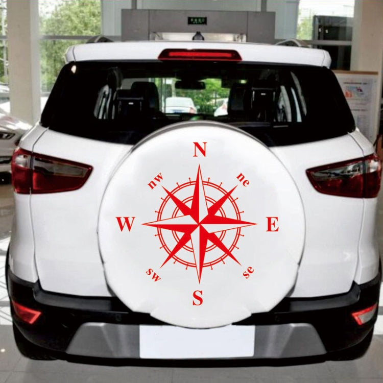 D-336 Car Compass Graphic Sticker Hood Car Body Universal Sticker(White)