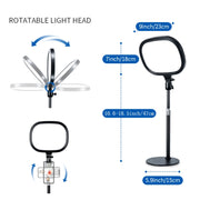 S20 LED Ring Live Fill Light Selfie Photography Full Screen Beauty Light, Style: Single Light + Stand