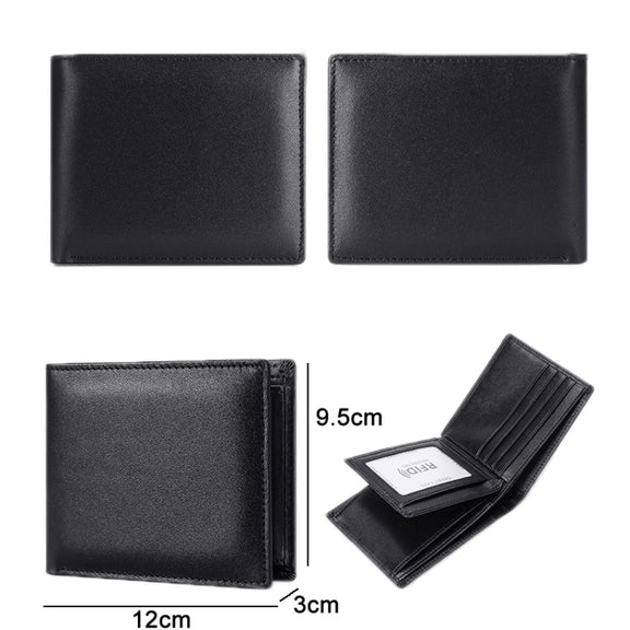 TP-215 Leather RFID Anti-theft Tri-fold Short Wallet(Orange)