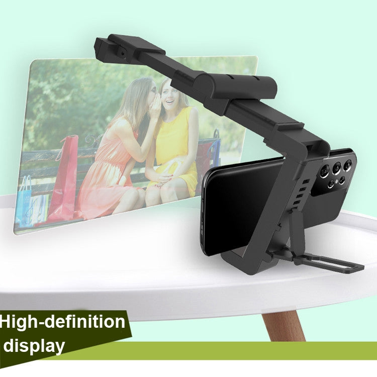 F22 Mobile Phone Screen Amplifier Desktop Lazy Folding Convenient Mobile Phone Stand(Black)
