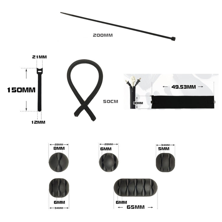 Network Pipe:126 In 1 Desktop Data Cable Organizer Storage Winder Combination Set